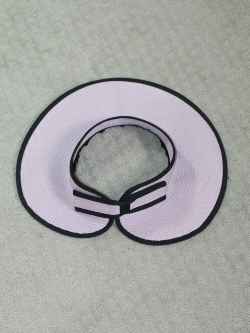 Q Headwear Purple Black Trimmed Adjustable Hook & Loop Sun Visor